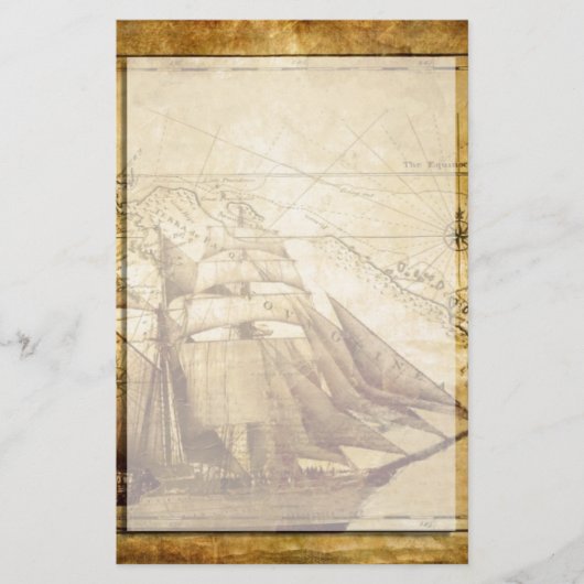 piratenschip briefpapier (Voorkant)