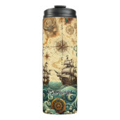 Piratenschip en Zee Dragons Thermosbeker (Voorkant)