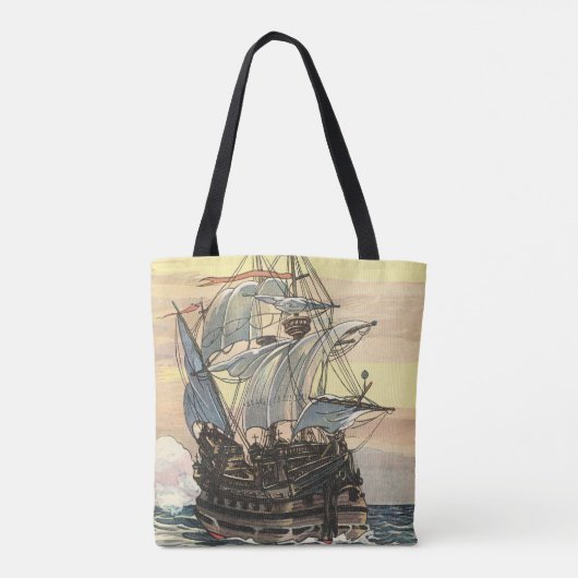  Piratenschip, Galleon Sailing on the Ocean Draagtas (Achterkant)