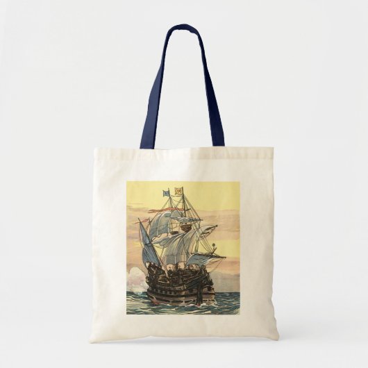  Piratenschip, Galleon Sailing on the Ocean Tote Bag (Voorkant)