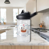 Piratenschip gepersonaliseerde Kinder waterfles