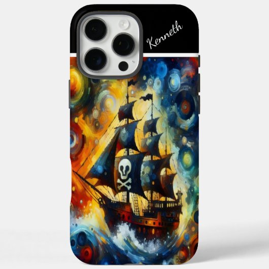 Piratenschip in een sterrenschip Storm Case-Mate iPhone Case (Achterkant)