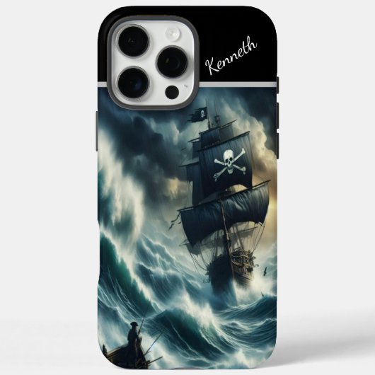 Piratenschip in een Storm Case-Mate iPhone Case (Achterkant)