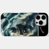 Piratenschip in een Storm Case-Mate iPhone Case (Achterkant (horizontaal))