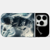 Piratenschip in een Storm Case-Mate iPhone Case (Achterkant (horizontaal))