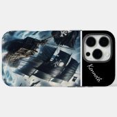 piratenschip in een storm Case-Mate iPhone case (Achterkant (horizontaal))