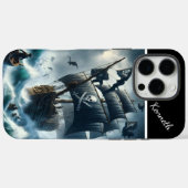 Piratenschip in een Storm Case-Mate iPhone Case (Achterkant (horizontaal))