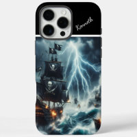 piratenschip in onweer