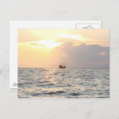 Piratenschip in Sunset Briefkaart (Voorkant / Achterkant)