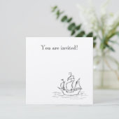 Piratenschip. Kaart (Staand voorkant)