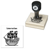 Piratenschip Kinder Rubberstempel (Gestempeld)