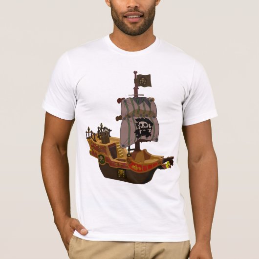 Piratenschip Mannen T-shirt (Voorkant)