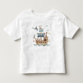 Piratenschip met dieren Kinder partij Kinder Shirts (Voorkant)