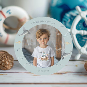 Piratenschip met dieren Kinder partij Ronde Sticker