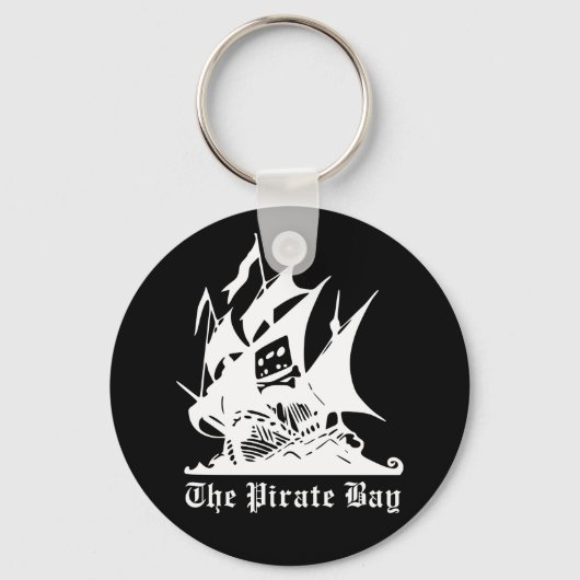 piratenschip pirate bay logo sleutelhanger (Voorkant)