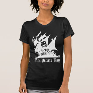 piratenschip pirate bay logo t-shirt