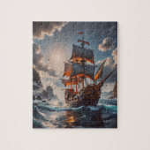 piratenschip puzzel legpuzzel (Verticaal)