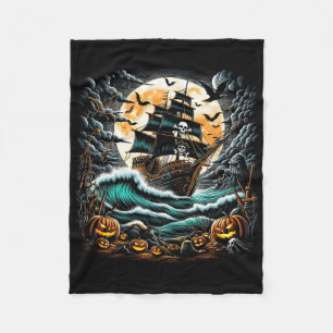 Piratenschip Storm Halloween Boot Kapitein Varend Fleece Deken