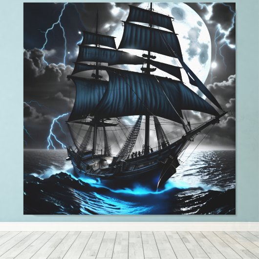 piratenschip verpakt canvas (Insitu (Houten vloer))