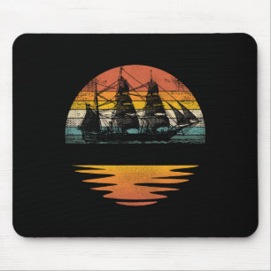 Piratenschip Vintage Nautical Zeilboot Muismat