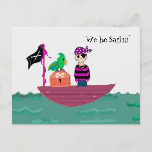 Piratenschip - Wij zeilen Briefkaart