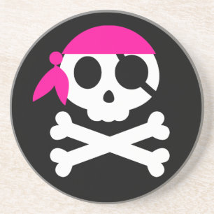 Piratenskelet Schedeldoek Zandsteen Onderzetter