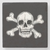 Piratenskelet Stenen Onderzetter (Voorkant)