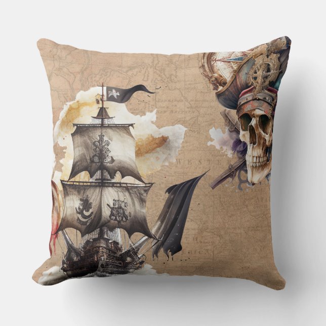  Piratenthema Kussen (Voorkant)