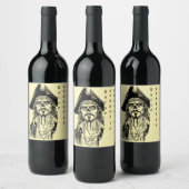Piratenthema met gepersonaliseerde advent wijn etiket (Flessen)