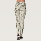 Piratenthema:  nautisch patroon. leggings (Achterkant)