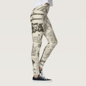 Piratenthema:  nautisch patroon. leggings (Rechts)