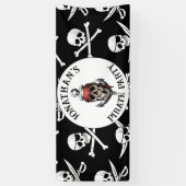 Piratenverjaardag onder het zee spandoek (Verticaal)