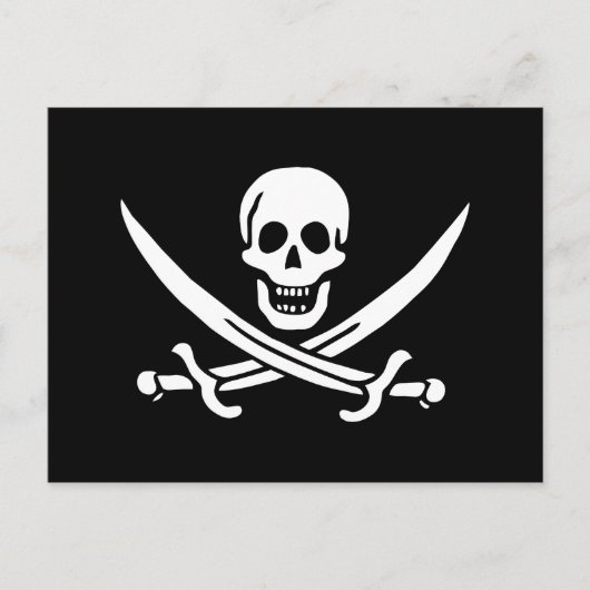 Piratenvlag Briefkaart (Voorkant)