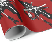 piratenvlag, Jolly Roger Skull Crossbones Cadeaupapier (Rol Hoek)