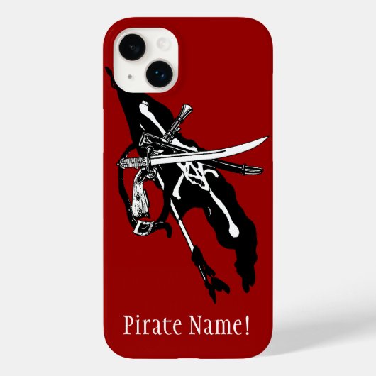 piratenvlag, Jolly Roger Skull Crossbones Case-Mate iPhone Case (Achterkant)