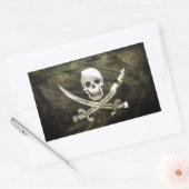 Piratenvlag Rechthoekige Sticker (Envelop)