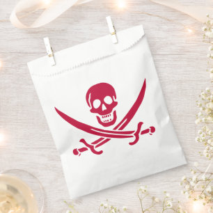Piratenvlag van Calico Jack Schedel & Zwaarden Bedankzakje