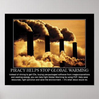 Piraterij. Groen Poster