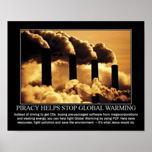 Piraterij. Groen Poster (Voorkant)