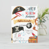 Pirates Birthday Invitation, Pirates Invitation (Debout devant)