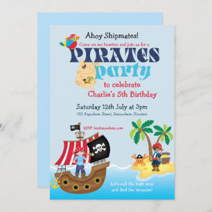 Pirates Birthday Party Kaart
