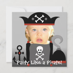Pirates Boy party als een pirate Birthday nodigt Kaart