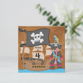 Pirates Boy Pirate Ship Invitations Anniversaires (Debout devant)