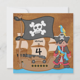 Pirates Boy Pirate Ship Invitations Anniversaires