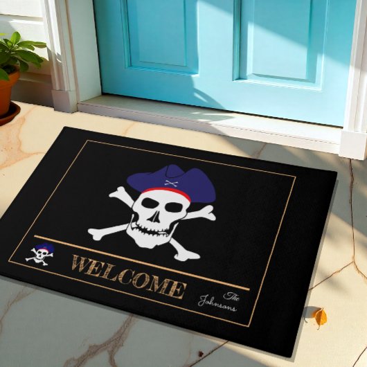 Pirates Drapeau & Capitaine Jack, tapis de maison