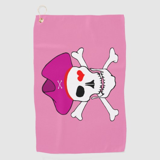 Pirates Flag & Kapitein Grace, Skull /Golf Games G Golfhanddoek (Voorkant)