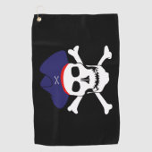 Pirates Flag & Kapitein Jack, Skull/Golf Games Golfhanddoek (Voorkant)