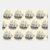 Pirates Galleon, Schets van een schip van 74 Pist Inpakpapier Vel (Voorkant)
