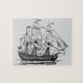 Pirates Galleon, Schets van een schip van 74 Pist Legpuzzel (Horizontaal)