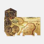 Pirates Gold Treasure Map Tent Favor Box Bedankdoosjes (Uitgevouwen)